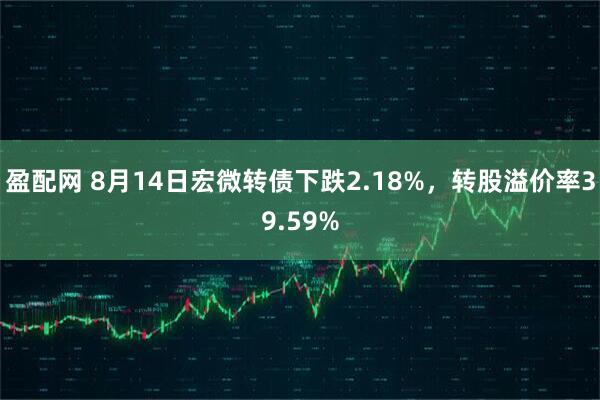 盈配网 8月14日宏微转债下跌2.18%，转股溢价率39.59%